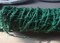 Drut kolczasty powlekany PVC Lowa Zielony płot zabezpieczający na ogrodzeniu z ogniwa łańcucha